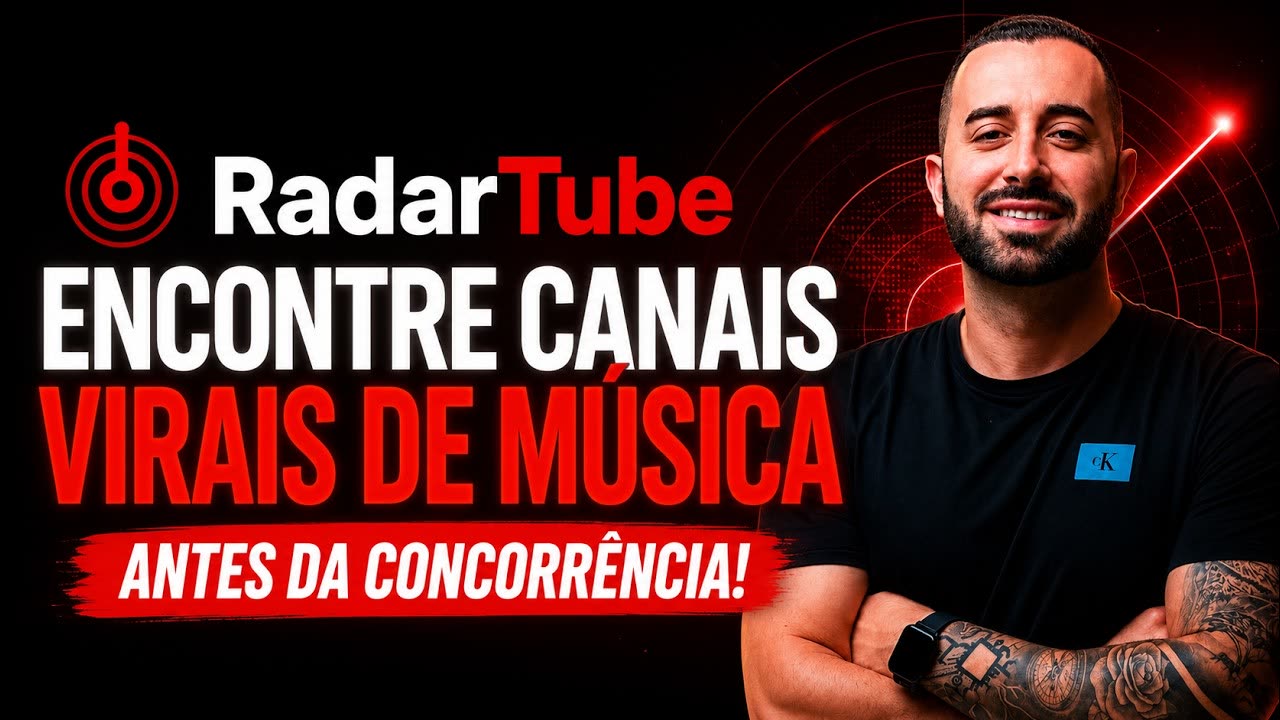 Ramon apresentando o RadarTube: encontre canais virais de música antes da concorrência